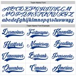 Custom Name and Number Personalized White Royal Pinstripe Authentic Baseball Jersey Personalized White Royal Pinstripe Royal-White