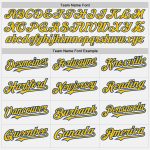 Personalized Yellow Two-Button Unisex Softball Jersey - White Royal Pinstripe Design Personalized White Royal Pinstripe Yellow
