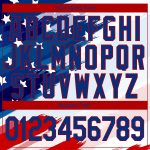 Custom 3D American Flag Baseball Jersey with Personalized Name and Number in White and Royal-Red Design Personalized White