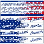 Personalized 3D American Flag Performance T-Shirt - White and Royal Red Patriotic Tee Personalized White Royal-Red 3D American