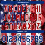 Custom Name and Number 3D American Flag Golf Polo Shirt - Personalized White Royal-Red Performance Tee Personalized White