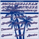 Custom Name Number Basketball Jersey - Personalized Tropical Hawaii Coconut Trees 3D Pattern - White Royal Red Personalized