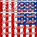 Personalized American Flag 3D Bomber Varsity Letterman Jacket - White Royal Red Full-Snap Fashion Outerwear Personalized