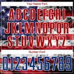 Custom American Flag Basketball Jersey for Men - Personalized White and Royal Red Sublimation with Name and Number 9227 Personalized