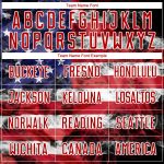 Custom American Flag Basketball Jersey for Men - Personalized White and Royal Red Sublimation with Name and Number 9227 Personalized