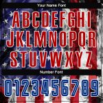 Personalized American Flag Soccer Uniform Jersey with Custom Name and Number - White Royal-Red Fashion Design Personalized