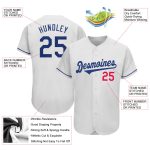 Personalized Authentic Baseball Jersey - White Royal-Red Design, Customizable Team Apparel Personalized White Royal-Red Authentic
