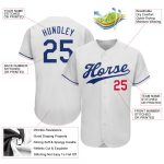Custom Name and Number Personalized Baseball Jersey in White and Royal Red - Authentic Team Apparel Personalized White Royal-Red