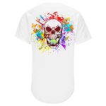 Custom Name and Number Authentic Skull Fashion Baseball Jersey - Personalized Royal-Red Design Personalized White Royal-Red