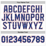 Personalized Authentic Sleeveless Baseball Jersey in White and Royal Red Personalized White Royal-Red Authentic Sleeveless