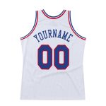 Custom Personalized Royal-Red Basketball Jersey with Name and Number - Authentic Throwback Team Apparel Personalized White