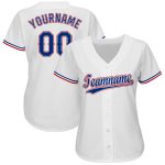 Custom White Red Baseball Jersey - Personalized Sportswear Jersey for Men and Women Personalized White Royal-Red Baseball