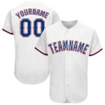 Custom Name & Number Personalized Royal-Red Baseball Jersey - Team Spirit Apparel Personalized White Royal-Red Baseball Jersey
