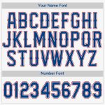 Custom Name & Number Personalized Royal-Red Baseball Jersey - Team Spirit Apparel Personalized White Royal-Red Baseball Jersey