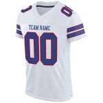 Personalized Royal-Red Mesh Football Jersey - Authentic Custom Design Personalized White Royal-Red Mesh Authentic Football