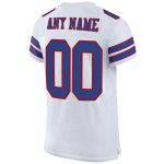 Personalized Royal-Red Mesh Football Jersey - Authentic Custom Design Personalized White Royal-Red Mesh Authentic Football
