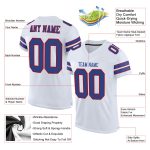 Personalized Royal-Red Mesh Football Jersey - Authentic Custom Design Personalized White Royal-Red Mesh Authentic Football