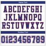Custom Team Football Jersey - Personalized White Royal-Red Mesh with Name & Number Personalized White Royal-Red Mesh Authentic