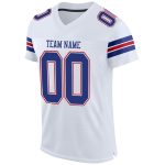 Custom Team Football Jersey - Personalized White Royal-Red Mesh with Name & Number Personalized White Royal-Red Mesh Authentic