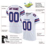 Custom Team Football Jersey - Personalized White Royal-Red Mesh with Name & Number Personalized White Royal-Red Mesh Authentic
