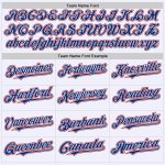 Personalized Red White Authentic Throwback Baseball Jersey - Custom Mesh Design Personalized White Royal-Red Mesh Authentic