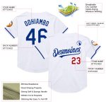 Custom Name and Number Personalized Royal-Red Mesh Baseball Jersey - Authentic Throwback Design Personalized White Royal-Red