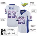 Custom Name Number Football Jersey - Personalized White Royal Red Mesh Drift Fashion Team Gear Personalized White Royal-Red