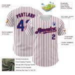 Custom Royal Red Pinstripe Baseball Jersey for Men - Personalized Name & Number - Authentic White Team Jersey Personalized