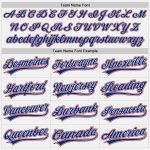 Custom Name Number Softball Jersey Unisex Royal Red Two-Button Personalized White Personalized White Royal-Red Two-Button