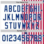 Custom American Flag Baseball Jersey 3D Stars Personalized Team Name and Number - White Royal Red US Navy Blue Personalized