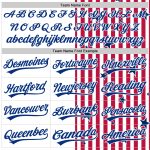 Custom American Flag Baseball Jersey 3D Stars Personalized Team Name and Number - White Royal Red US Navy Blue Personalized