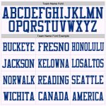 Custom Personalized Football Jersey - White Royal-Silver Mesh with Team Name & Number Personalized White Royal-Silver Mesh