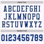 Custom Personalized Football Jersey - White Royal-Silver Mesh with Team Name & Number Personalized White Royal-Silver Mesh