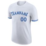 Custom Team Name and Number Personalized White Royal Performance T-Shirt Personalized White Royal-White Performance T-Shirt
