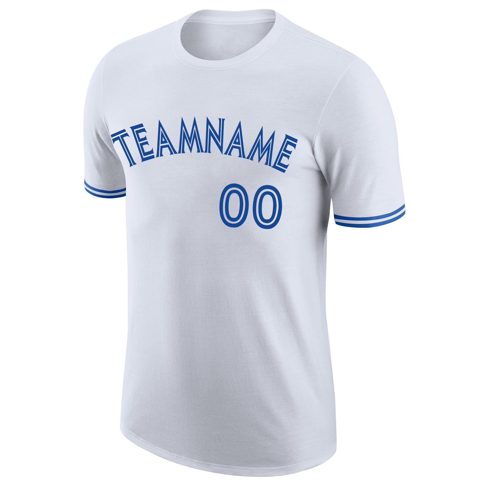 Personalized White Royal-White Performance T-Shirt Team Custom Name and Number Custom Team Name and Number Personalized White Royal Performance T-Shirt Personalized White Royal-White Performance T-Shirt - Image 5