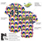 Personalized 3D Pattern Design Authentic Baseball Jersey Custom Name & Number - White Royal-Yellow Team Style Personalized