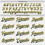 Custom Team Jacket with Name and Number - Personalized Royal-Yellow Bomber Full-Snap Varsity Letterman Two Tone Jacket Personalized