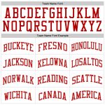 Custom Name Number Personalized Authentic Basketball Jersey - White Scarlet Throwback Team Jersey Personalized White Scarlet