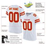 Personalized Authentic Football Jersey in White Scarlet-Gold Mesh Personalized White Scarlet-Gold Mesh Authentic Football