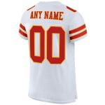 Personalized Authentic Football Jersey in White Scarlet-Gold Mesh Personalized White Scarlet-Gold Mesh Authentic Football