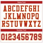 Custom Personalized Football Jersey - White Scarlet-Gold Mesh with Team Name & Number Personalized White Scarlet-Gold Mesh