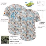 Custom Name and Number Baseball Jersey with 3D Pattern Abstract Spots - Personalized White Shadow Blue Design Personalized