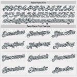 Custom Name and Number Authentic Baseball Jersey - Personalized White Silver-Black Team Apparel Personalized White Silver-Black