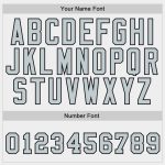 Custom Name and Number Authentic Baseball Jersey - Personalized White Silver-Black Team Apparel Personalized White Silver-Black