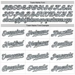 Custom Name Number Baseball Jersey Personalized White Silver Black Sleeveless Authentic Team Personalized White Silver-Black