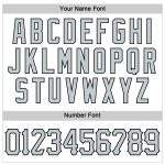 Custom Name Number Baseball Jersey Personalized White Silver Black Sleeveless Authentic Team Personalized White Silver-Black