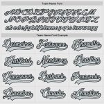 Custom Name and Number Hockey Jersey - Personalized White Silver-Black Team Jersey Personalized White Silver-Black Hockey