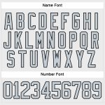 Custom Name and Number Hockey Jersey - Personalized White Silver-Black Lace Neck Design, Team Apparel Personalized White