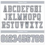 Custom Football Jersey with Personalized Name and Number - Authentic White Silver-Black Mesh Personalized White Silver-Black