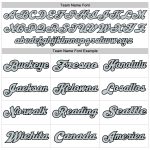 Custom Name Number Mesh Throwback Football Jersey for Personalized Team - White Silver Black Personalized White Silver-Black